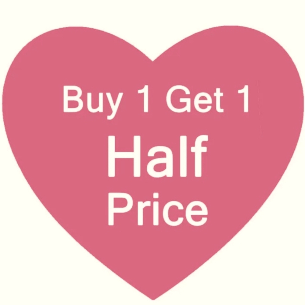 The lower priced item is half off.